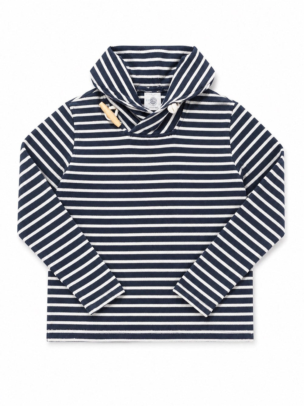 J. Crew Navy and White Striped Hooded Sweater
